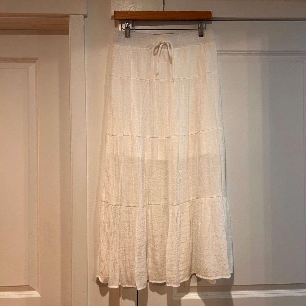 General Good Womens‎ Fairy Tiered Midi Skirt Large Cottagecore Prairie Ethereal